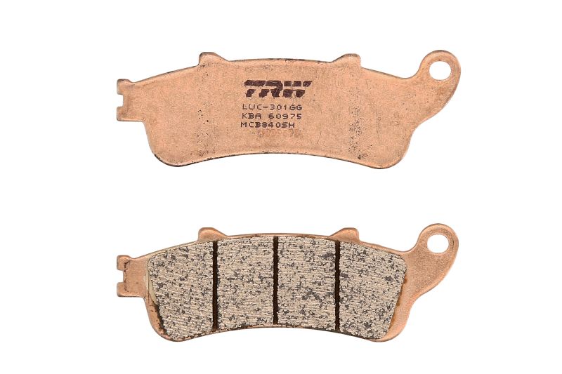 TRW MOTO brake pad set, disc brake HONDA GL 1800 (GOLD WING), HPNA (GOLD WING AUDIO/COMFORT/NAVI/ABS), HPN (GOLD WING AUDIO/COMFORT/NAVI), A (GOLDWING ABS), HPNM (GOLD WING AUDIO/COMFORT/NAVI XM), F6C (GOLDWING VALKYRIE), HP (GOLD WING AUDIO/COMFORT), HPN